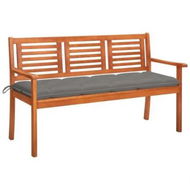 Detailed information about the product 3-Seater Garden Bench with Cushion 150 cm Solid Eucalyptus Wood