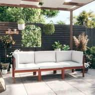 Detailed information about the product 3-Seater Garden Sofa with Cushion Solid Acacia Wood