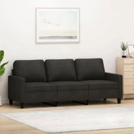 Detailed information about the product 3-Seater Sofa Black 180 cm Fabric