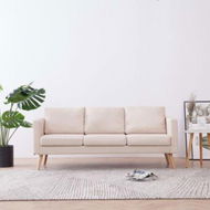 Detailed information about the product 3-Seater Sofa Fabric Cream