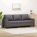 3-Seater Sofa Grey 180 cm Faux Leather. Available at Crazy Sales for $489.95