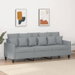 3-Seater Sofa Light Grey 180 cm Fabric. Available at Crazy Sales for $399.95