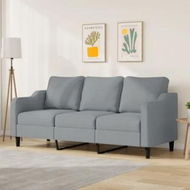 Detailed information about the product 3-Seater Sofa Light Grey 180 cm Fabric