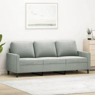 Detailed information about the product 3-Seater Sofa Light Grey 180 cm Velvet