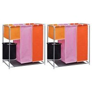 Detailed information about the product 3-Section Laundry Sorter Hampers 2 pcs with a Washing Bin