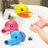 Detailed information about the product 3 Sets Of Cartoon Elephant Airplane Little Yellow Duck Faucet Extenders Help Children Wash Their Hands Bath Toys