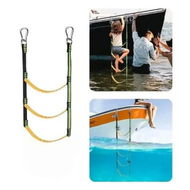 Detailed information about the product 3 Step Boat Rope Ladder Soft Assist Boat Folding Ladder Stretchable Sailboat Rope Ladder for Motorboat Yacht Inflatable Boat