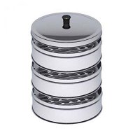 Detailed information about the product 3 Tier 25cm Stainless Steel Steamers With Lid Work Inside Of Basket Pot Steamers