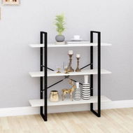 Detailed information about the product 3-Tier Book Cabinet White 100x30x105 Cm Solid Pine Wood