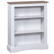 Detailed information about the product 3-Tier Bookcase Mexican Pine Corona Range White 81x29x100 Cm