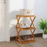 Detailed information about the product 3-Tier Folding Shelf Brown 43x31x63 cm Solid Wood Acacia