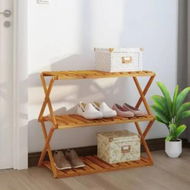 Detailed information about the product 3-Tier Folding Shelf Brown 70x31x63 cm Solid Wood Acacia