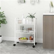 Detailed information about the product 3-Tier Kitchen Trolley White 46x26x64 cm Iron