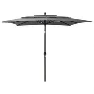 Detailed information about the product 3-Tier Parasol With Aluminum Pole Anthracite 2.5x2.5 M