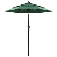 Detailed information about the product 3-Tier Parasol With Aluminium Pole Green 2 M