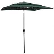 Detailed information about the product 3-Tier Parasol With Aluminium Pole Green 2x2 M