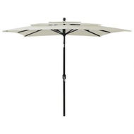 Detailed information about the product 3-Tier Parasol With Aluminum Pole And 2.5x2.5m Sand