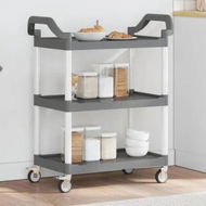 Detailed information about the product 3-Tier Trolley Grey 81x41x92 cm Aluminium