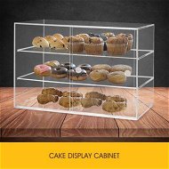 Detailed information about the product 3-Tier Crystal Dustproof Cake Display Cabinet Food Showcase Case With 2 Durable Shelves 58x33x40cm.