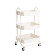 Detailed information about the product 3 Tiers Kitchen Trolley Cart White