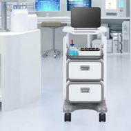 Detailed information about the product 3 Tiers Lab Carts Mobile Medical Cart with 2 Drawers & 1 Top Tray White
