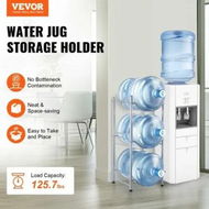 Detailed information about the product 3 Tiers Water Jug Holder Single Row Water Bottle Rack for 3 Bottles Silver