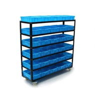 Detailed information about the product 30 Bin Rolling Storage Rack Nuts & Bolts Organizer Wheels Brake Heavy Duty