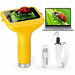 3.0 Inch Microscope Handheld Pocket Magnifying Glass with Lights 1000X HD Color Screen Magnification Bug Collector Insects Ladybugs Jewelry Coins-Yellow. Available at Crazy Sales for $54.99