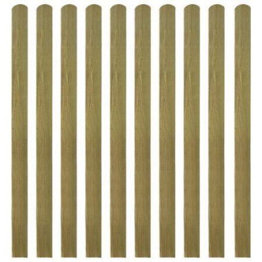 30 pcs Impregnated Fence Slats Wood 140 cm