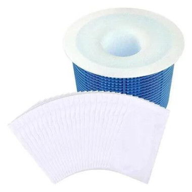 30 Pcs Pool Skimmer Socks for Filters Baskets or Hot Tub Filter, Swimming Pool Accessories, White