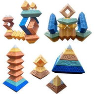 Detailed information about the product 30 Pieces Soft Silicone Pyramid Stacking Building Blocks for Toddlers,Montessori Toys for 3+Years, Preschool Learning Activities, STEM Sensory Toys