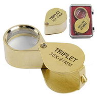 Detailed information about the product Please Correct Grammar And Spelling Without Comment Or Explanation: 30 X Jewelers Folding Loupe Magnifying Glass For Jewelry Watch (Gold)