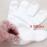 Detailed information about the product 300 Clear Disposable Plastic Gloves