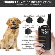 Detailed information about the product 300M Electric Shock Collar for Dogs: Train Your Pup with Vibration, Electric Shock, and Remote Control