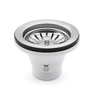 304 Stainless Steel Water Sink Strainer 110MM 70MM Short Cup Anti Clog Kitchen Laundry Drain Grid