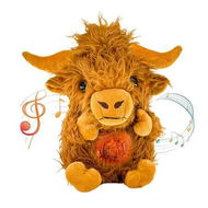 Detailed information about the product 30CM Christmas Stocking Stuffer Highland Cow Soothing Breathing Stuffed Animal for Anxiety Kids, Sleeping Cow Plush Toy Age 3+