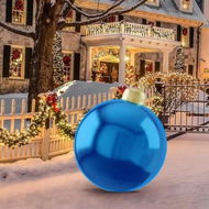 Detailed information about the product 30cm Inflatable Christmas Ornament Outdoor PVC Inflatable Decorated Ball for Holiday Party Garden Yard Indoor Xmas Decorations (Blue)