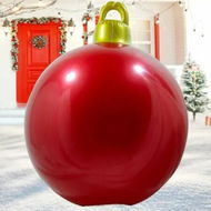 Detailed information about the product 30cm Inflatable Christmas Ornament Outdoor PVC Inflatable Decorated Ball for Holiday Party Garden Yard Indoor Xmas Decorations (Red)