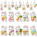 30p 2D Flat Wooden Easter Hanging Decorations Set Rabbit Easter Ornaments Party Wooden Easter Bunny Ornaments Tree Hanging Farmhouse Party Birthday Gift. Available at Crazy Sales for $14.99