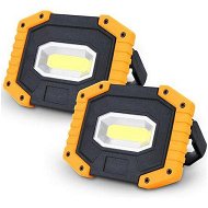 Detailed information about the product 30W 2000LM COB LED Work Light, Rechargeable Portable Waterproof Super Bright Battery Powered Job Site Lighting, Built-in Power Bank for Outdoor Camping Hiking (Pack of 2)