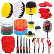 Detailed information about the product 32 Pcs Car Detailing Kit Car Detailing Drill Brush Kit Car Detailing Brush Wash Set Car Accessories for Interior Exterior Wheels