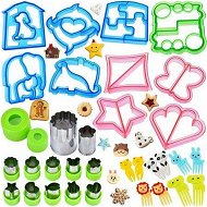 Detailed information about the product 32 PCS Sandwich Bread Cutters Set For KidsMetal Cookie Cutter Set Food Grade Pick ForksChristmas Star Vegetable Fruit Molds For Kids Box Lunch