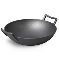 Detailed information about the product 32cm Commercial Cast Iron Wok FryPan Fry Pan with Double Handle