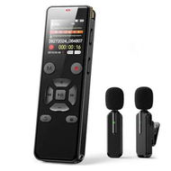 Detailed information about the product 32GB Digital Voice Activated Recorder with Playback, 7000Hrs Dual Recording Mode Voice Recorder, Audio Recorder Device with Wireless Microphone