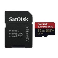 Detailed information about the product 32GB Extreme PRO microSDHC Memory Card Plus SD Adapter up to 100 MB/s, Class 10, U3, V30, A1 - 32GB SDSQXCG-032G
