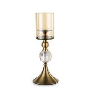 Detailed information about the product 34cm Glass Candle Holder Candle Stand Glass Metal With Candle