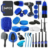 Detailed information about the product 34Pcs Car Detailing Kit Brush Set Car Wash Cleaning Kit Car Detailing Brushes Professional Car Care Kit for Interior Exterior Wheels