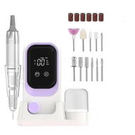 Detailed information about the product 35000RPM Nail Drill Professional Electric Nail Drill Kits with Bits,Base Purple Portable Nail E File Machine for Remover Gel Nail Polish Acrylic-Purple