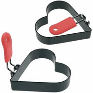 Detailed information about the product 3.5In Heart Egg Cake Ring with Silicone Handle,Egg Cooking Rings for Fried Heart Shaped Egg,English Muffins,Small Pancake,Set of 2 with Silicone Oil Brush