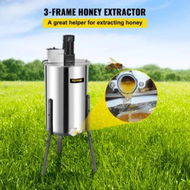 Detailed information about the product 3/6 Frame Electric Honey Extractor Beekeeping Stainless Steel W/ 3 Legs